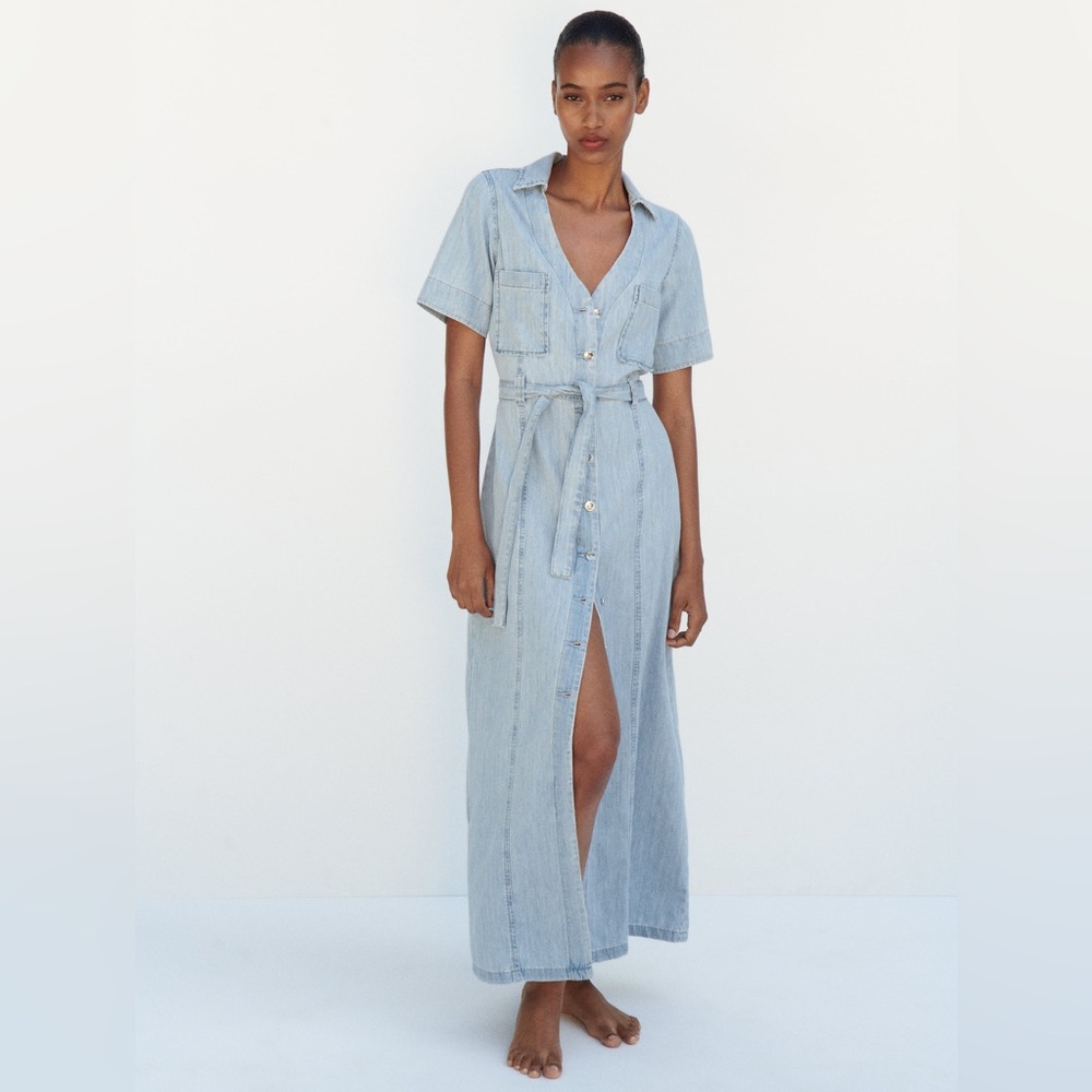 Zara Light Blue Maxi Dress